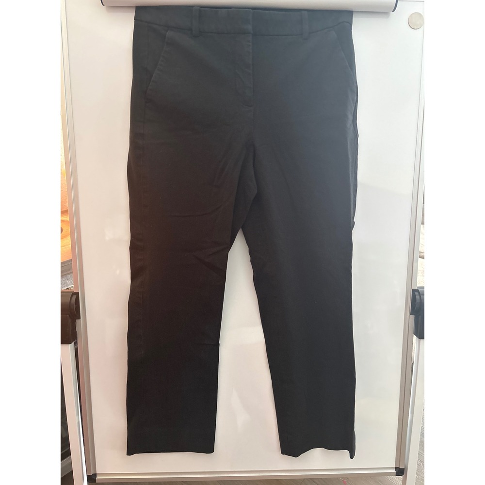 J.Crew Kallie Pant Black Cotton Blend Straight Leg Trousers Womens‎ Size 8